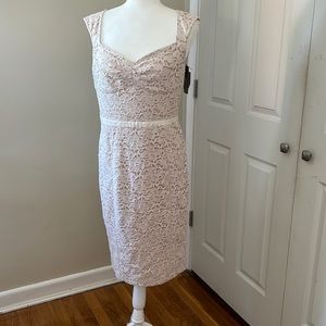 NWT Super sexy champagne lace midi classy dress.